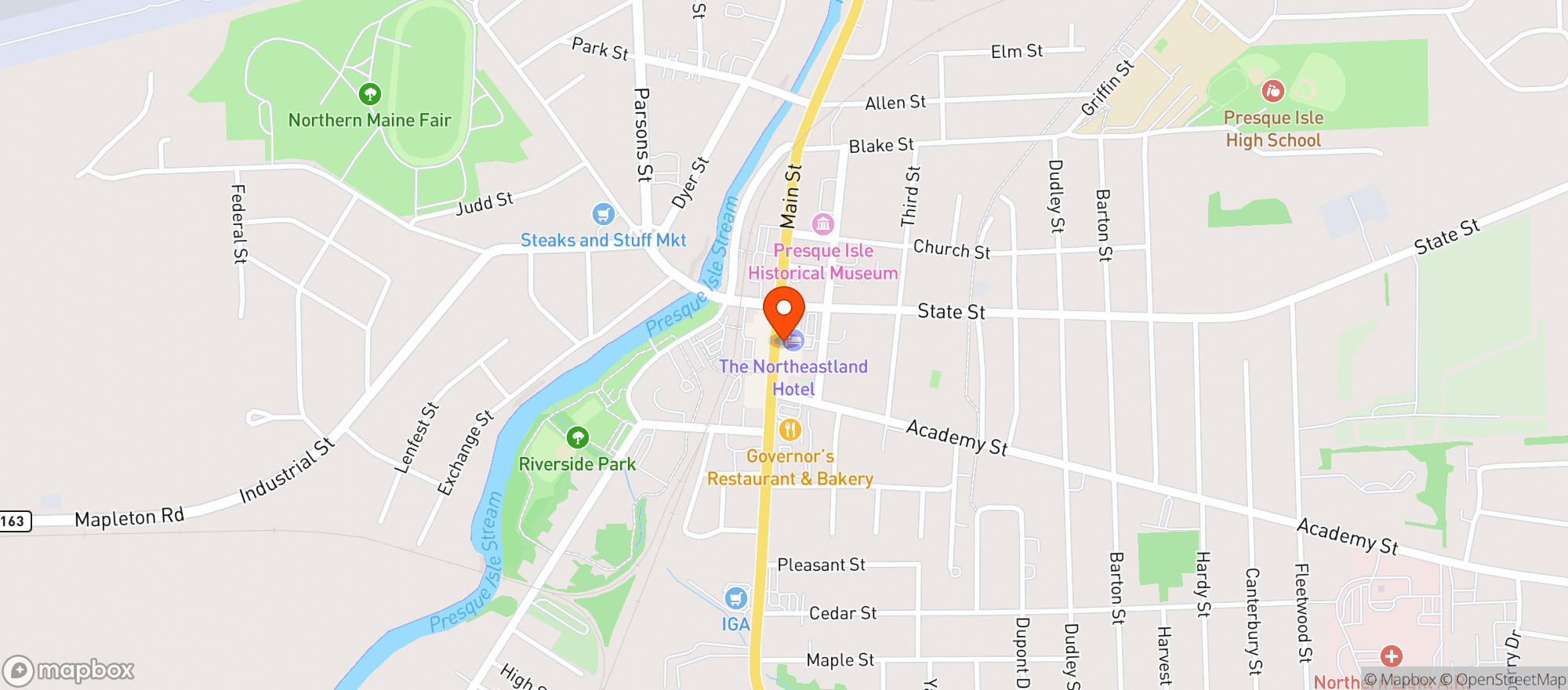 Map showing Home Ec. Market