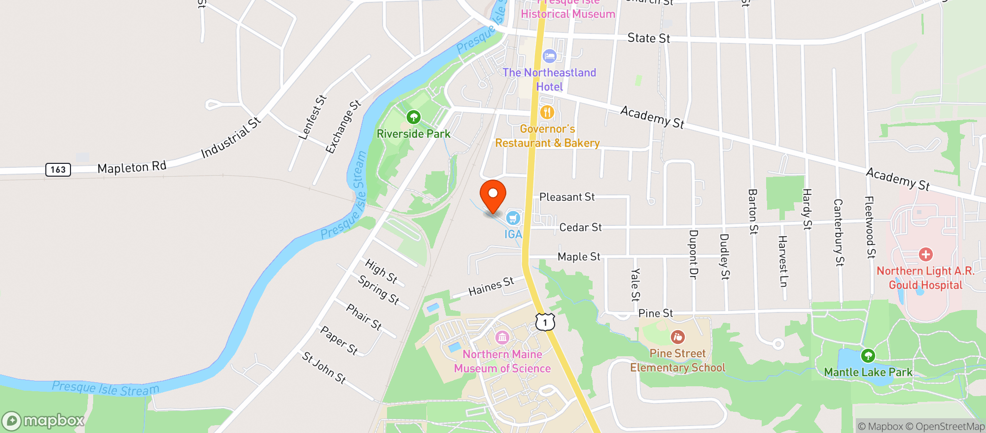 Map showing STAR CITY IGA