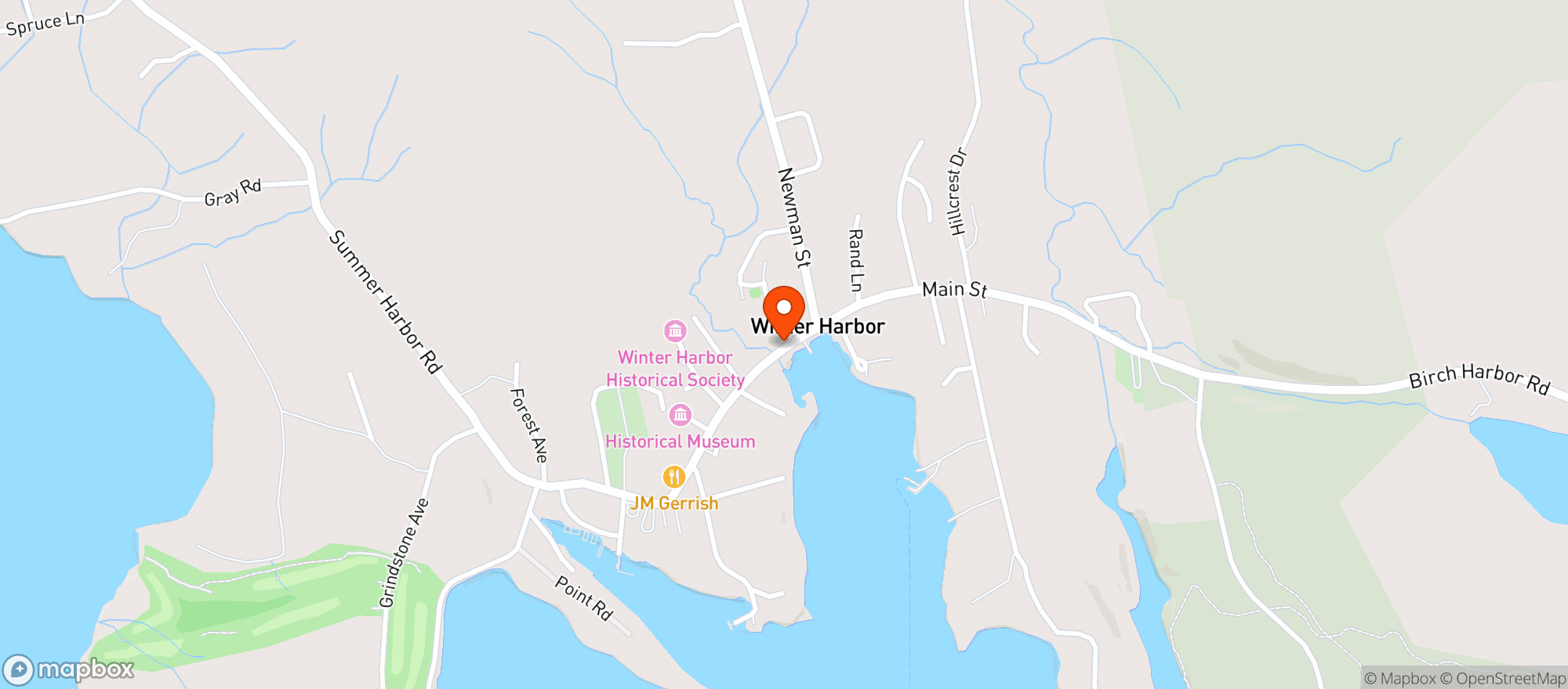 Map showing Winter Harbor Provisions - 11213
