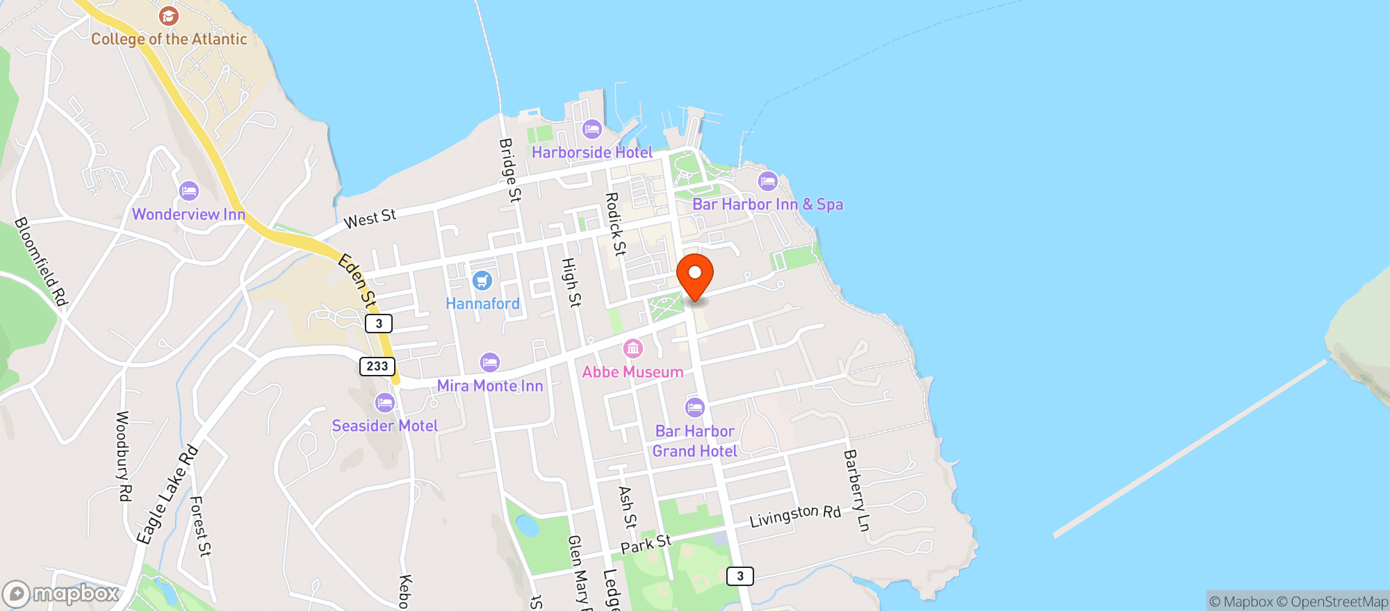 Map showing Learys Landing Irish Pub