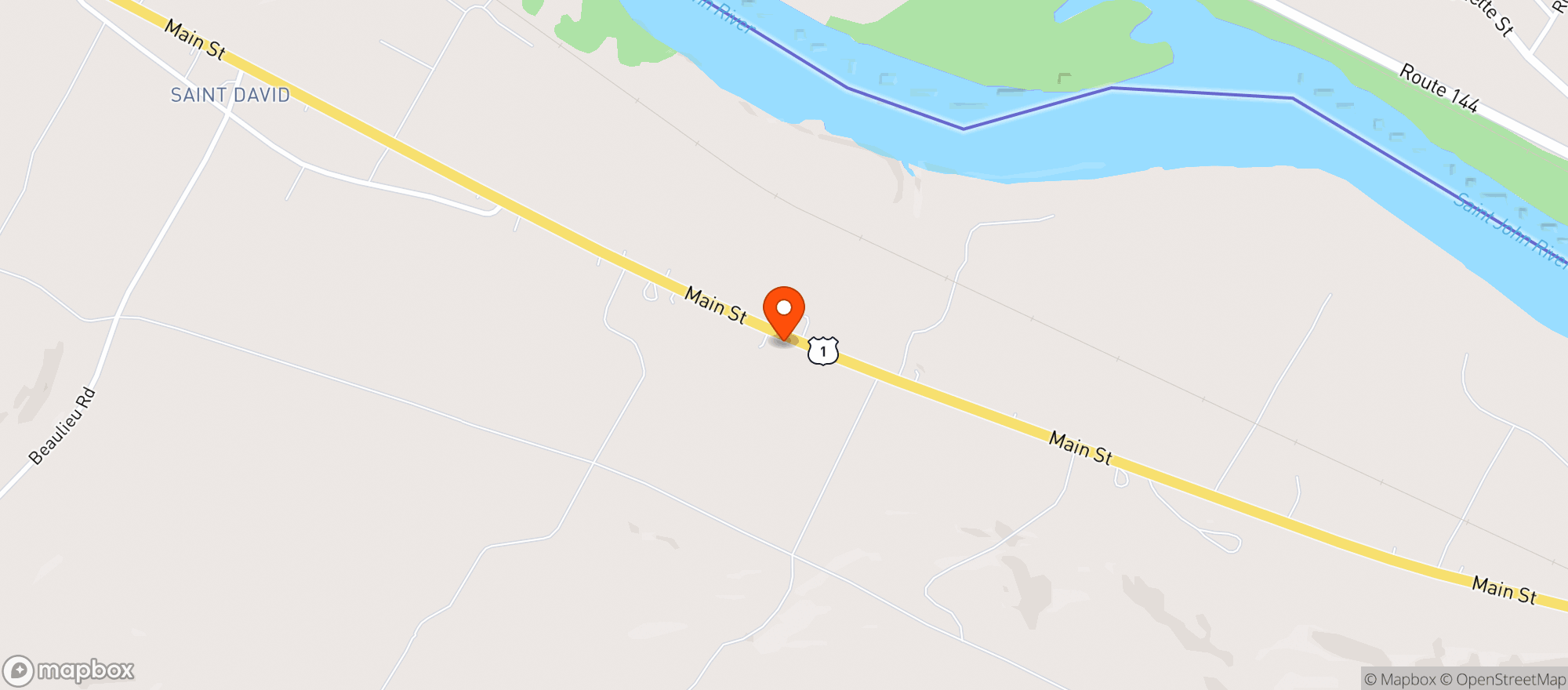 Map showing Shaws - 00629 - Dover Foxcroft Me