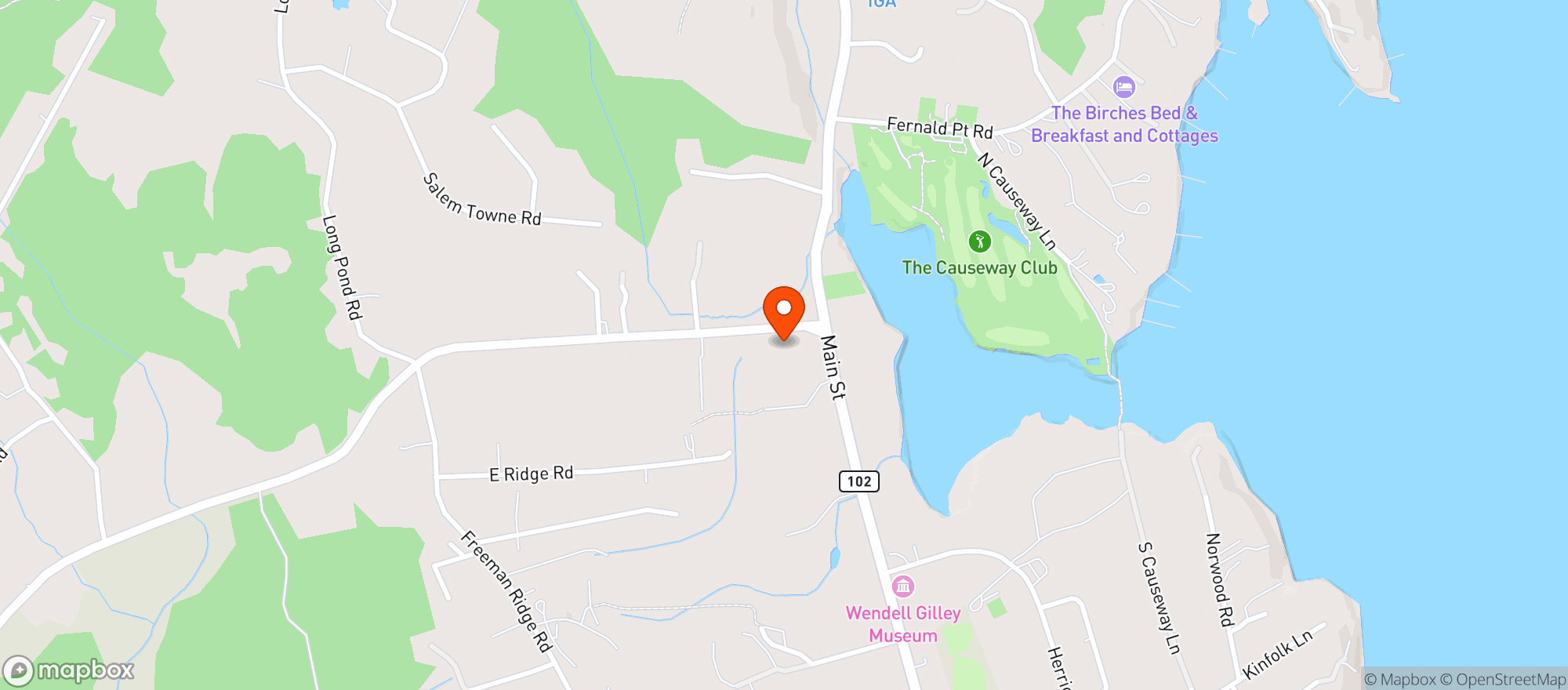 Map showing Joey S Place
