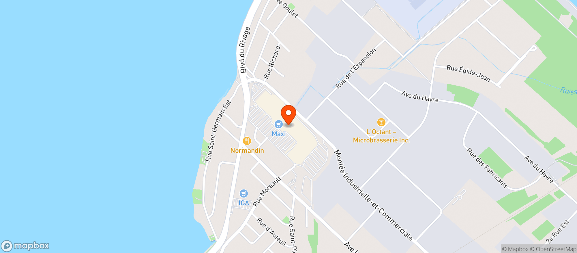Map showing Maxi Rimouski Jessop