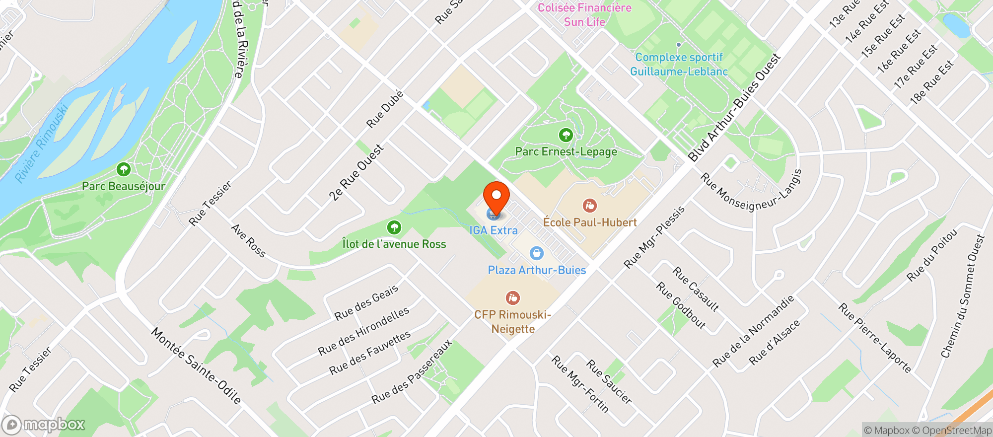 Map showing IGA extra Affilie #8312