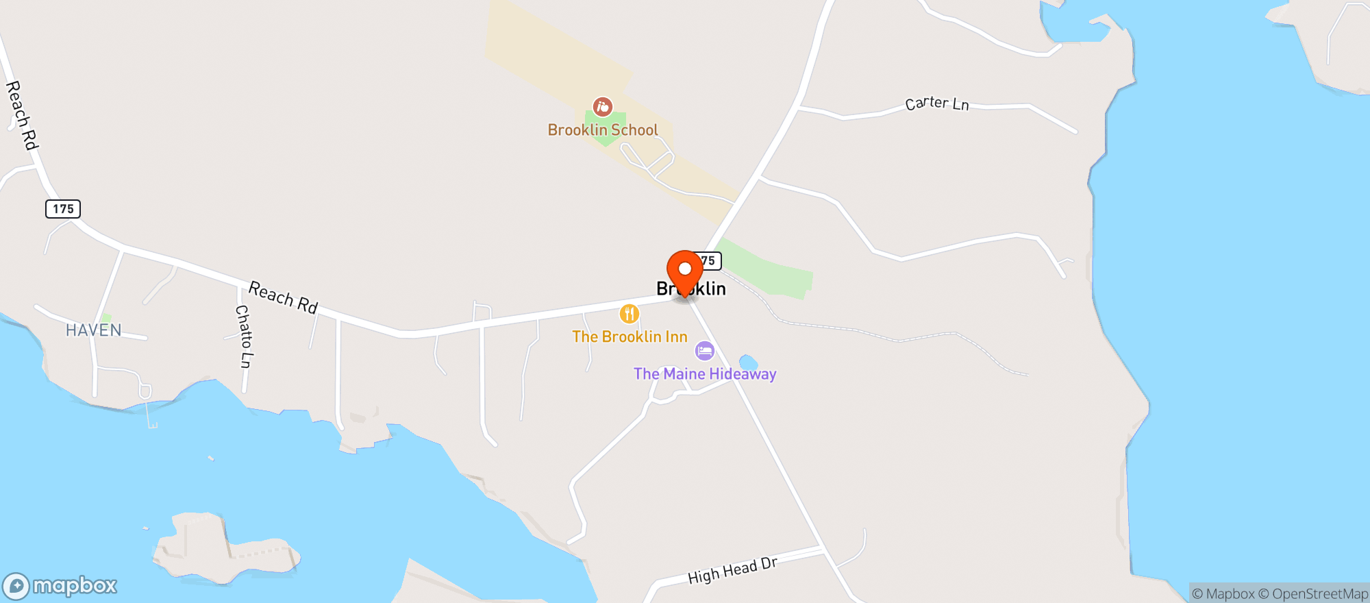 Map showing Brooklin General Store