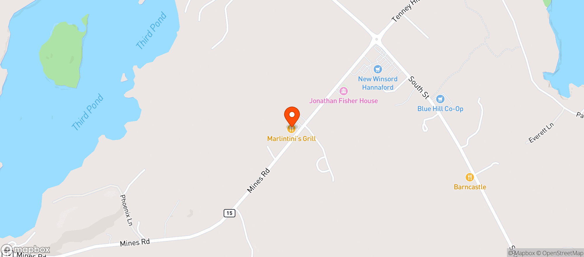 Map showing Marlintinis Grill