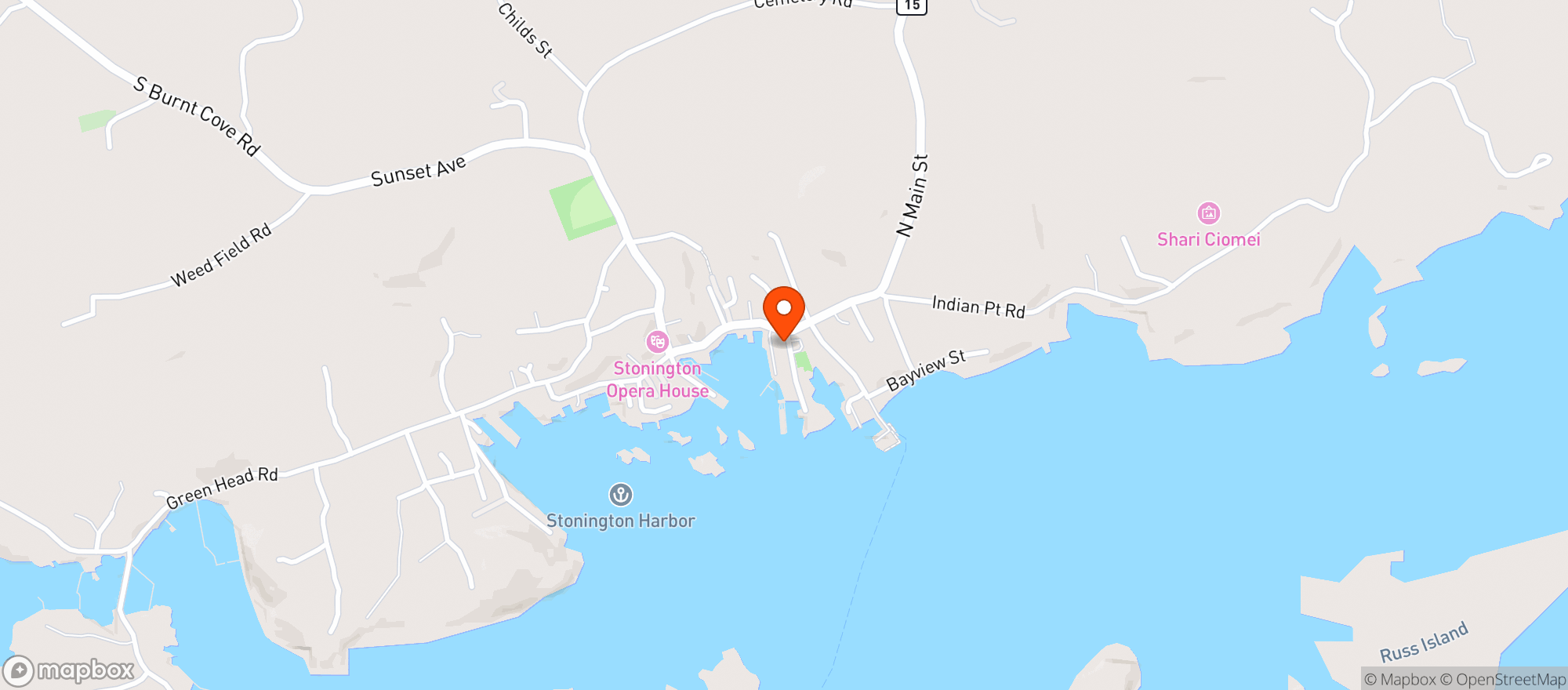 Map showing Harborview Store