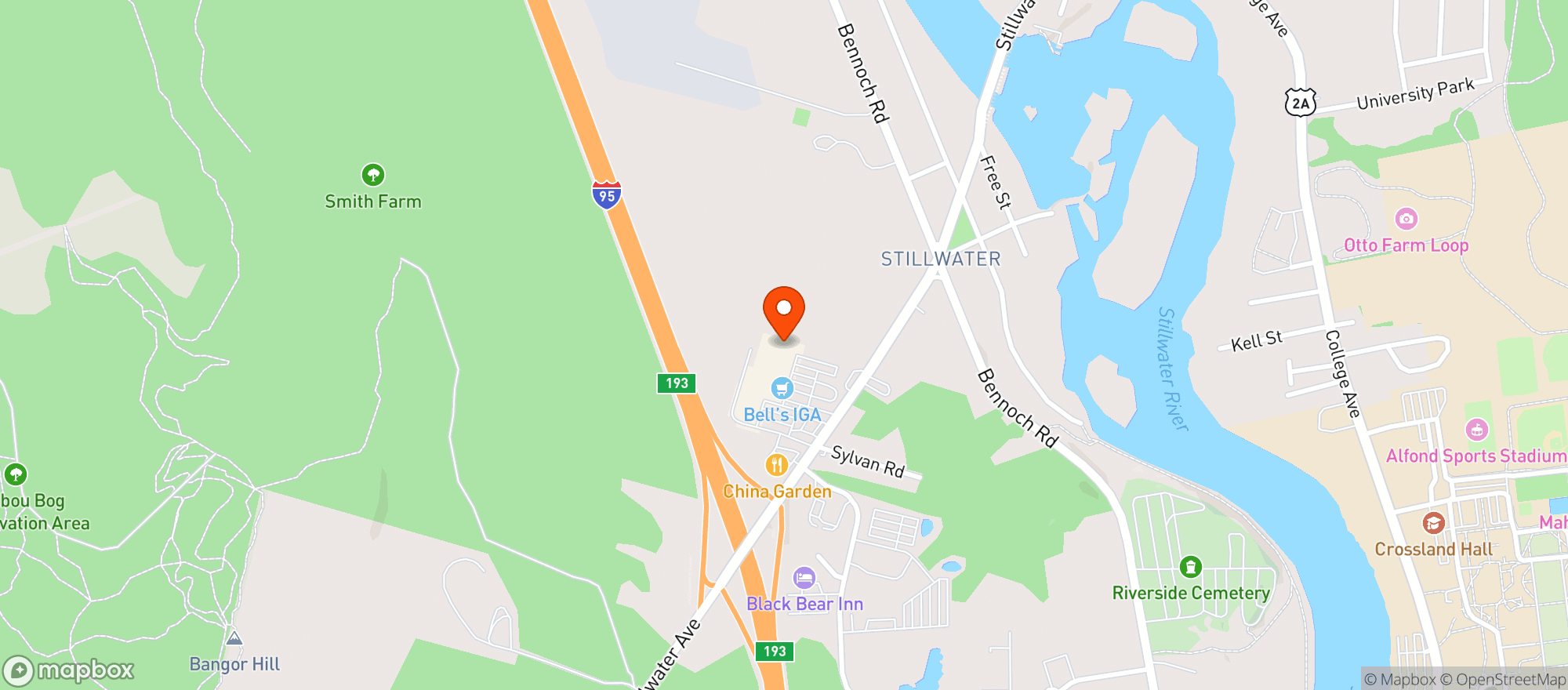 Map showing Orono Iga