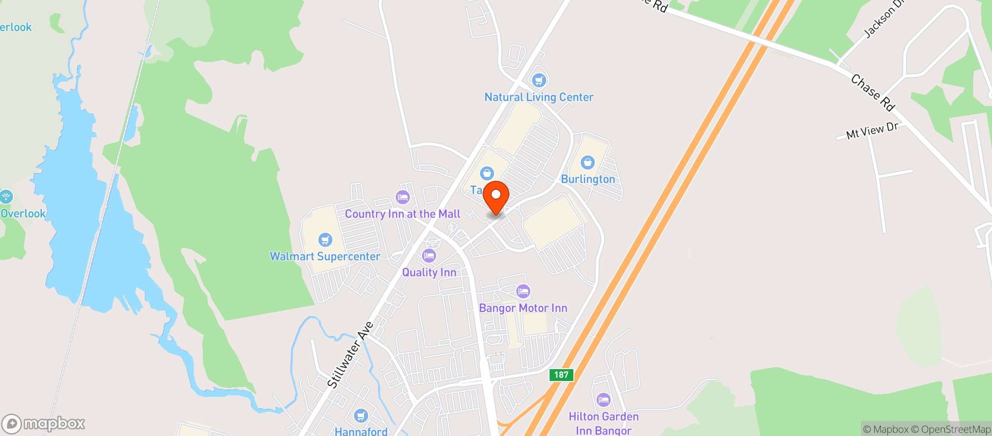 Map showing Target Store