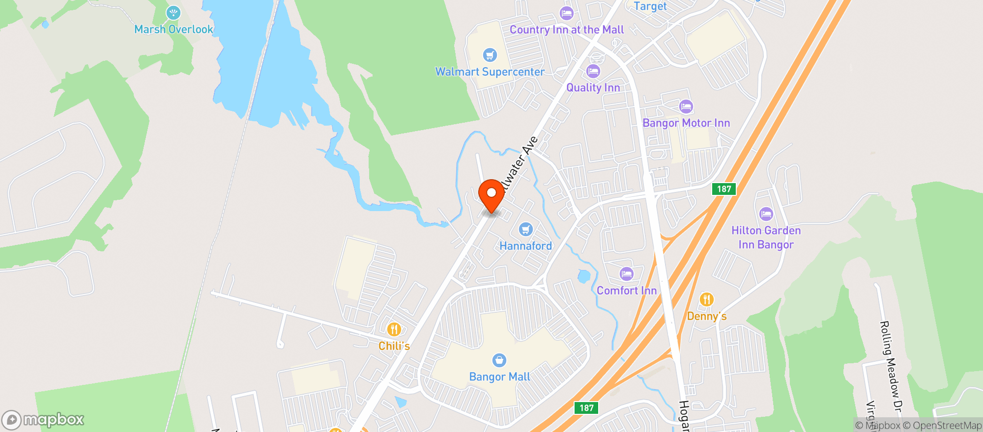 Map showing Hannaford
