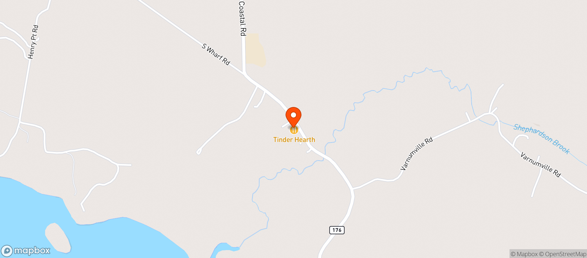 Map showing Tinder Hearth