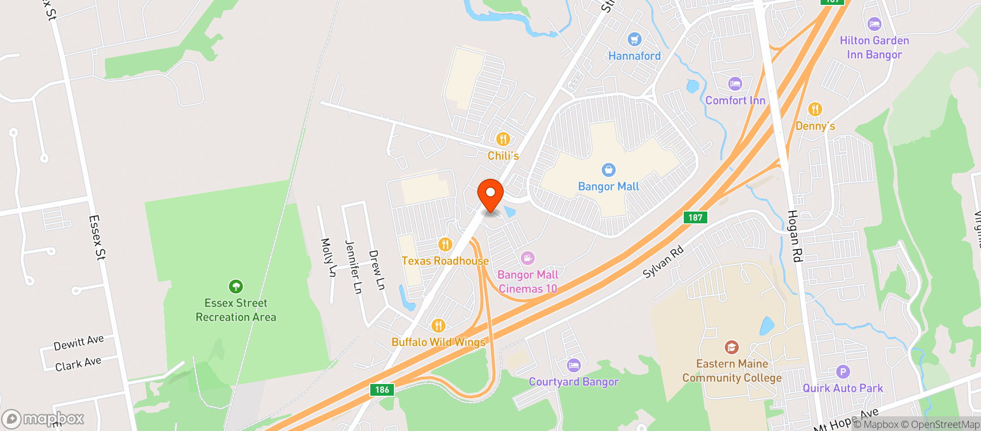 Map showing Vitamin Shoppe - Bangor