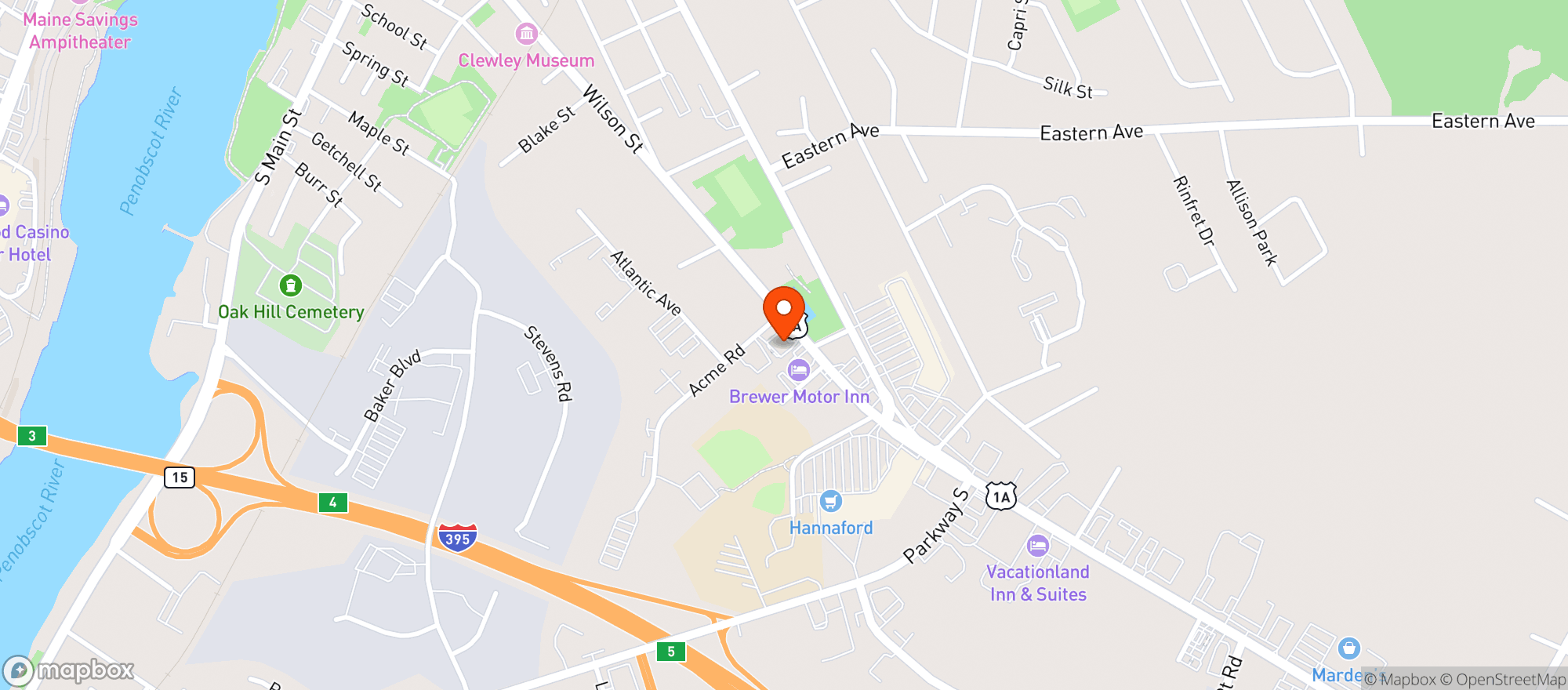 Map showing BIG APPLE FOOD STORE #1031