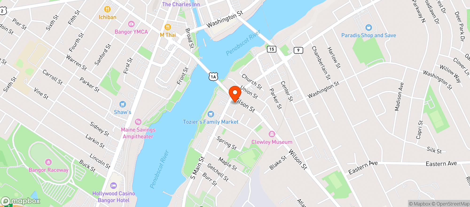 Map showing Tiller & Rye