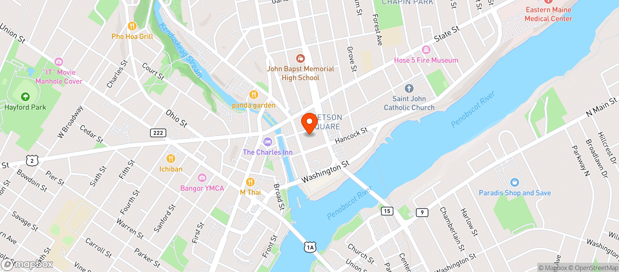 Map showing Rasa Indian Cuisine