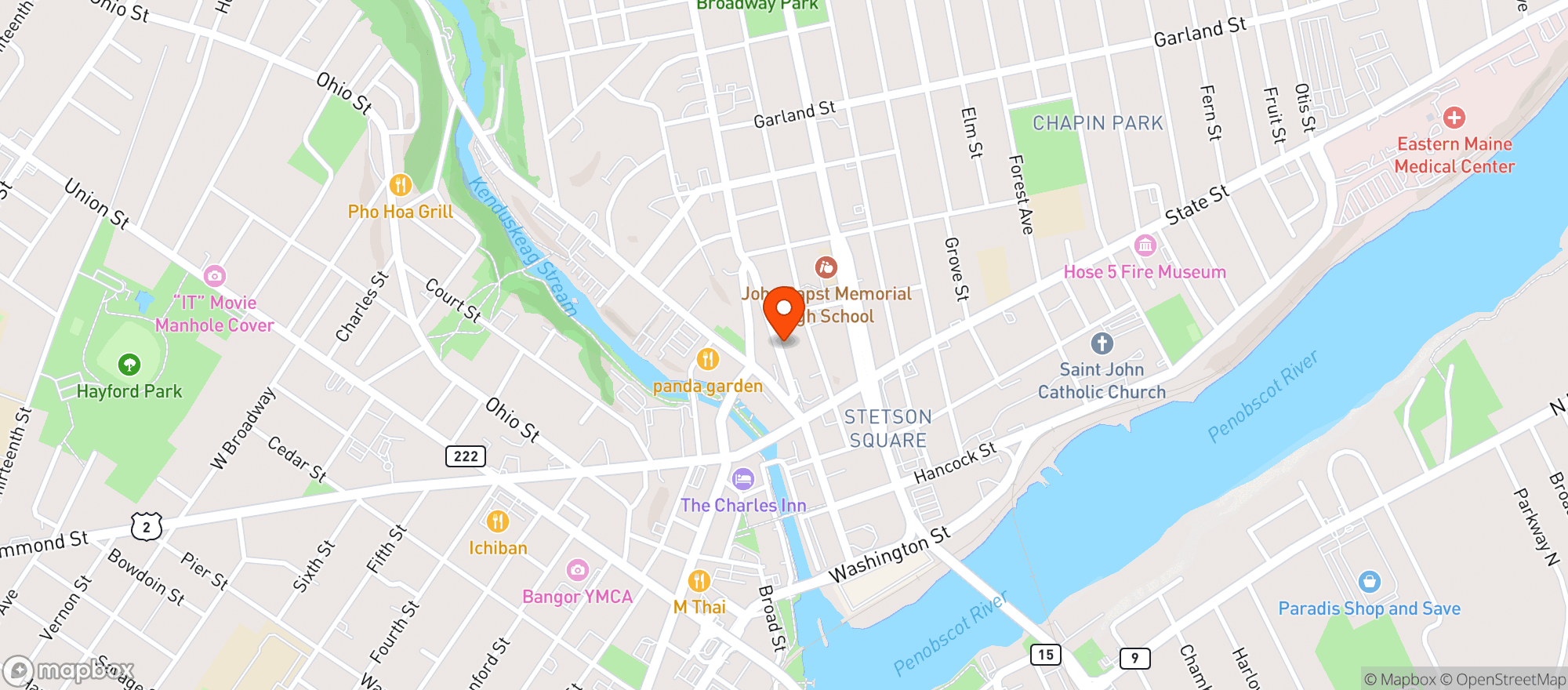 Map showing Tarratine Club