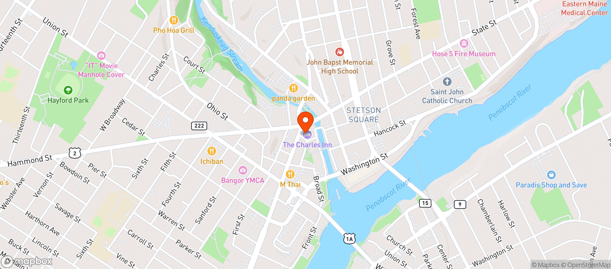 Map showing Blaze