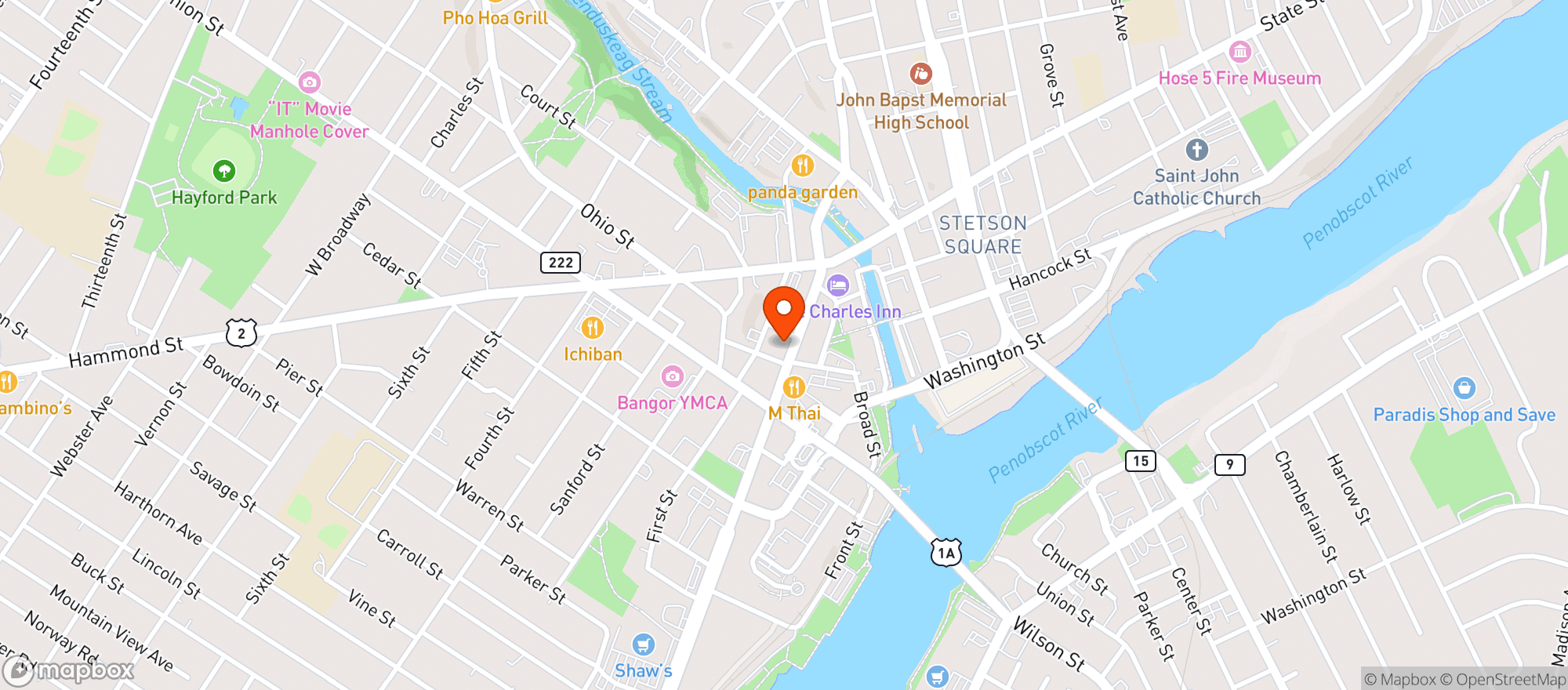 Map showing Portland Pie Co