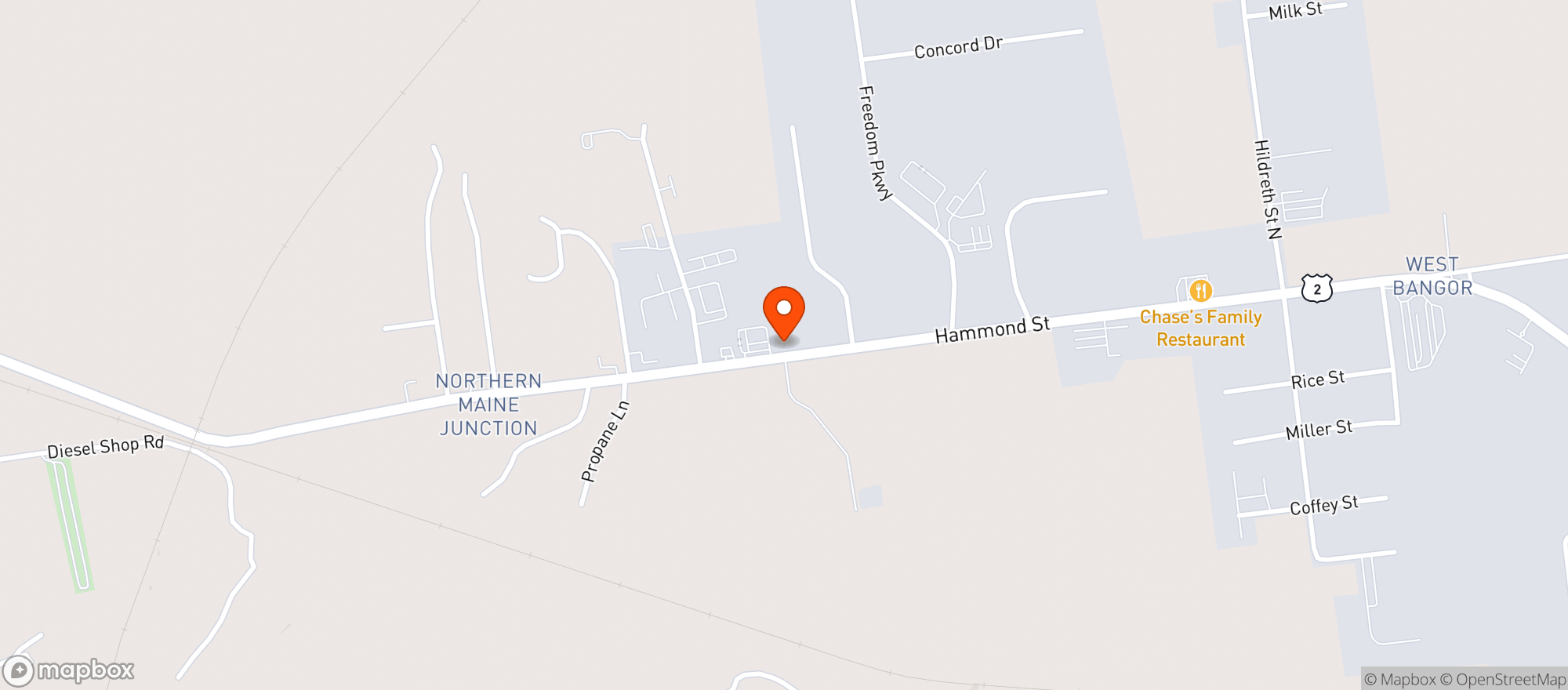 Map showing Hermon E-z Mart