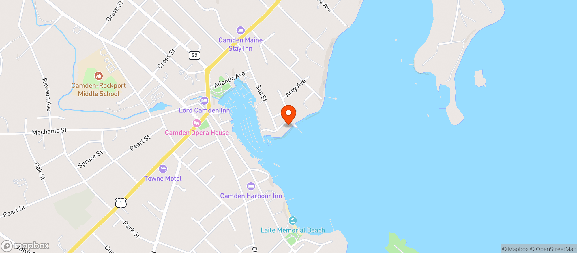 Map showing Salt Wharf