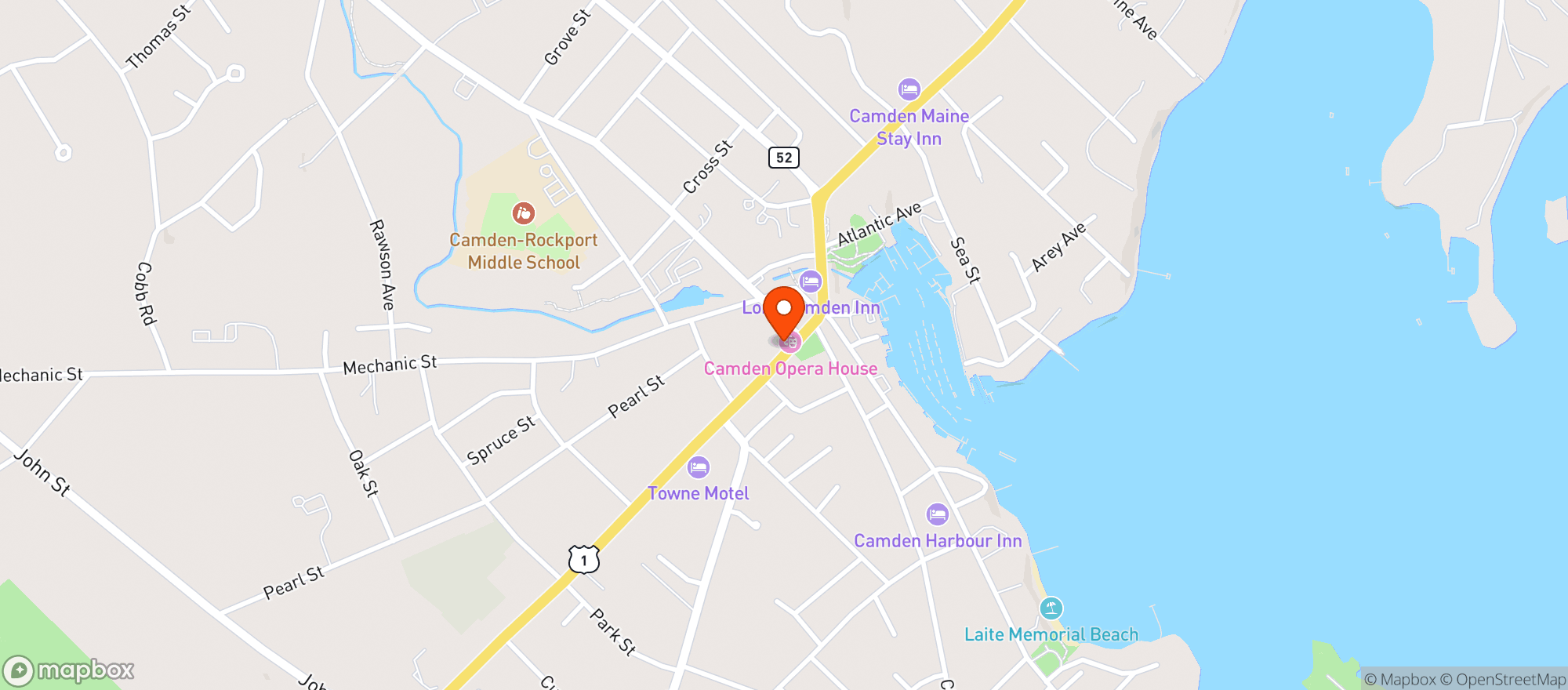 Map showing Goods Maine