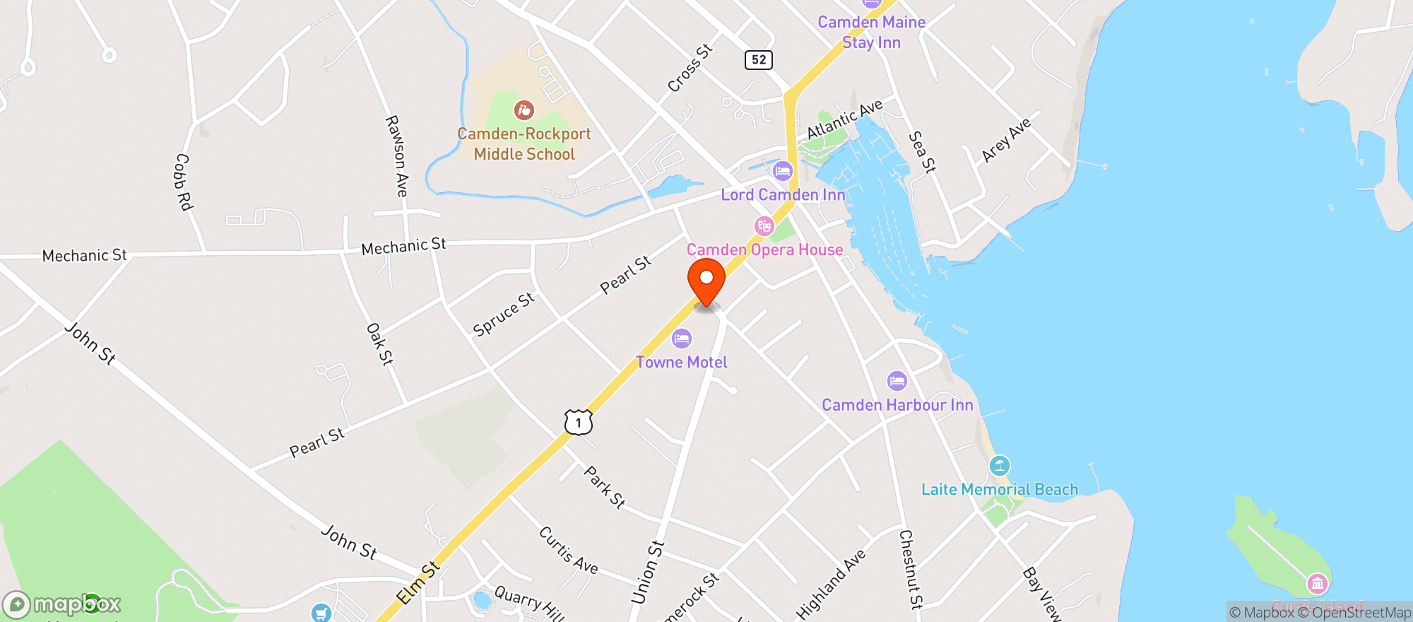 Map showing Village Variety Stop N Go