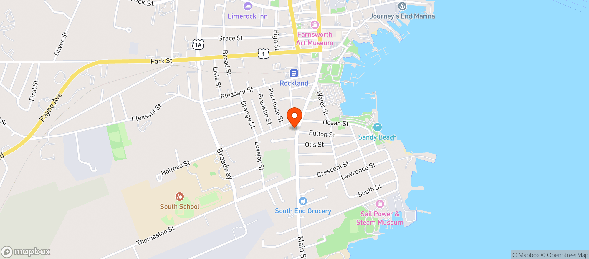 Map showing Cafe Grazie