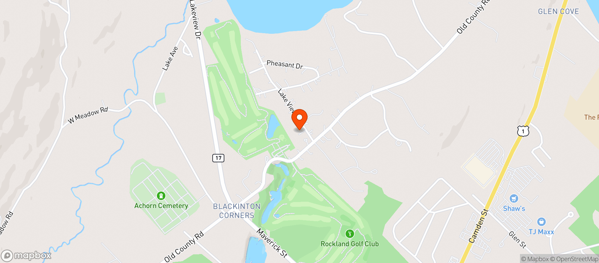 Map showing Rock Harbor Pub and Brewery