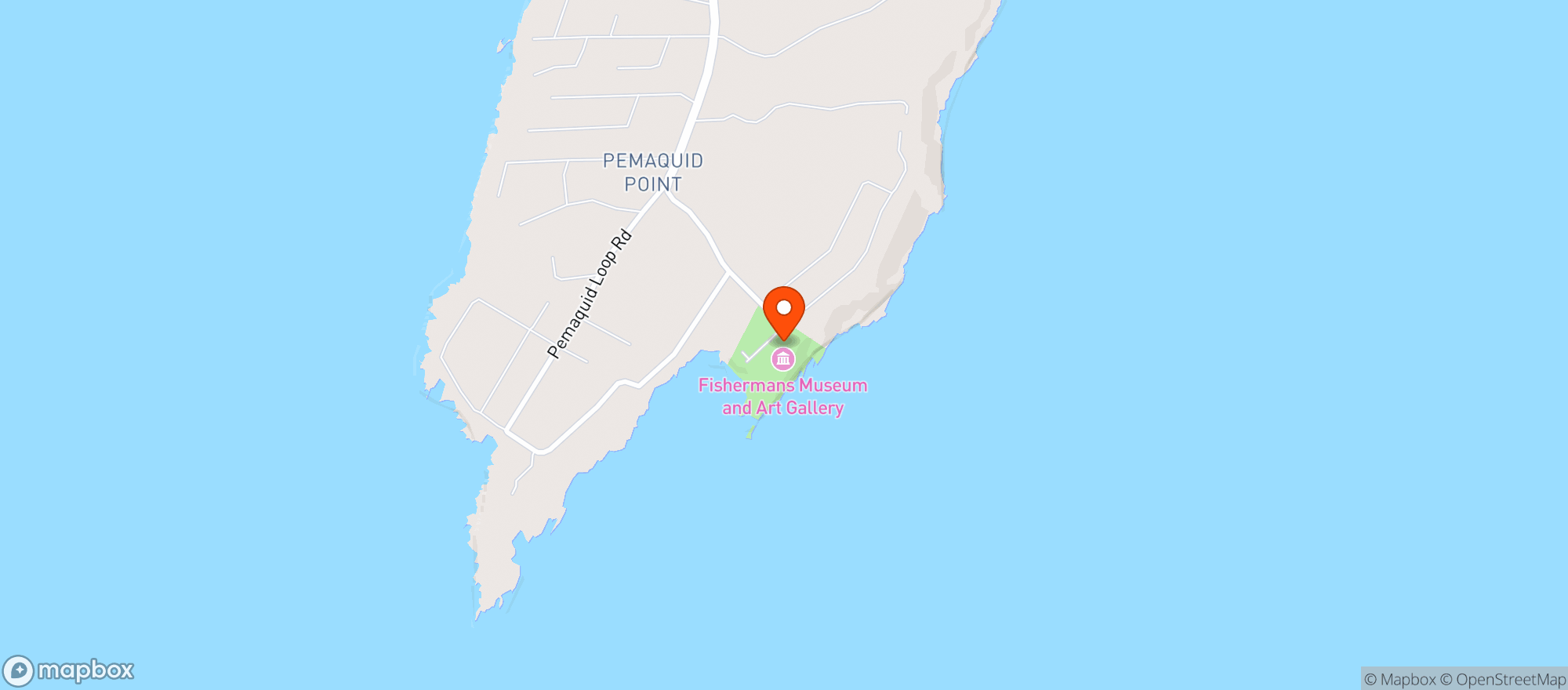 Map showing Pemaquid Lighthouse