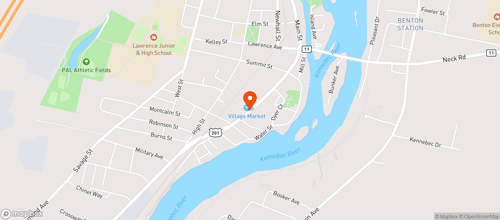 Map showing Caseys Redemption