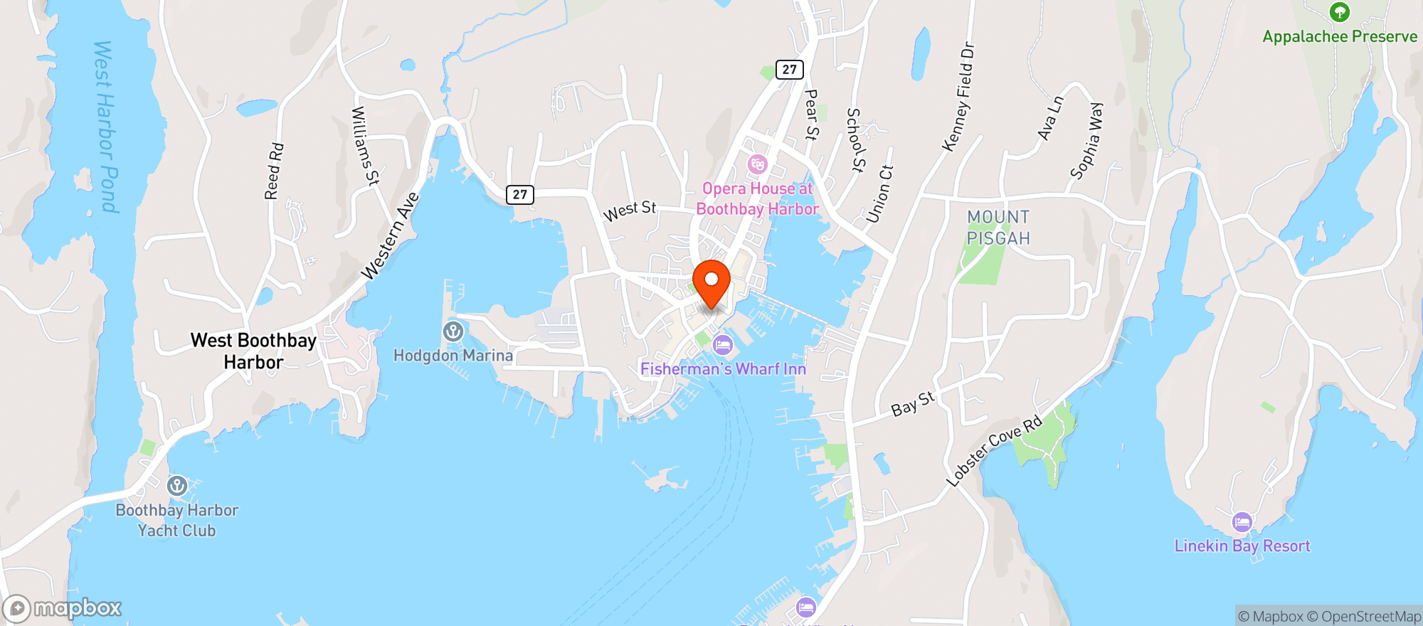 Map showing HARBOR MART