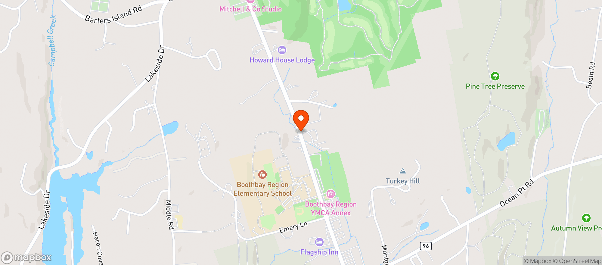 Map showing PINKHAMS GOURMET MARKET
