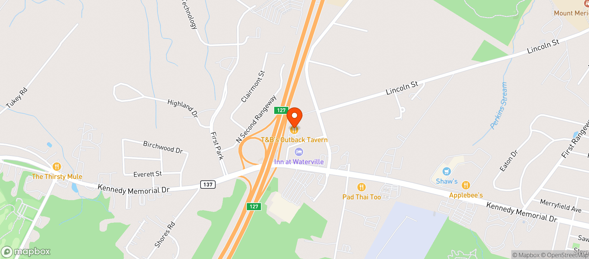 Map showing Damon's Beverage