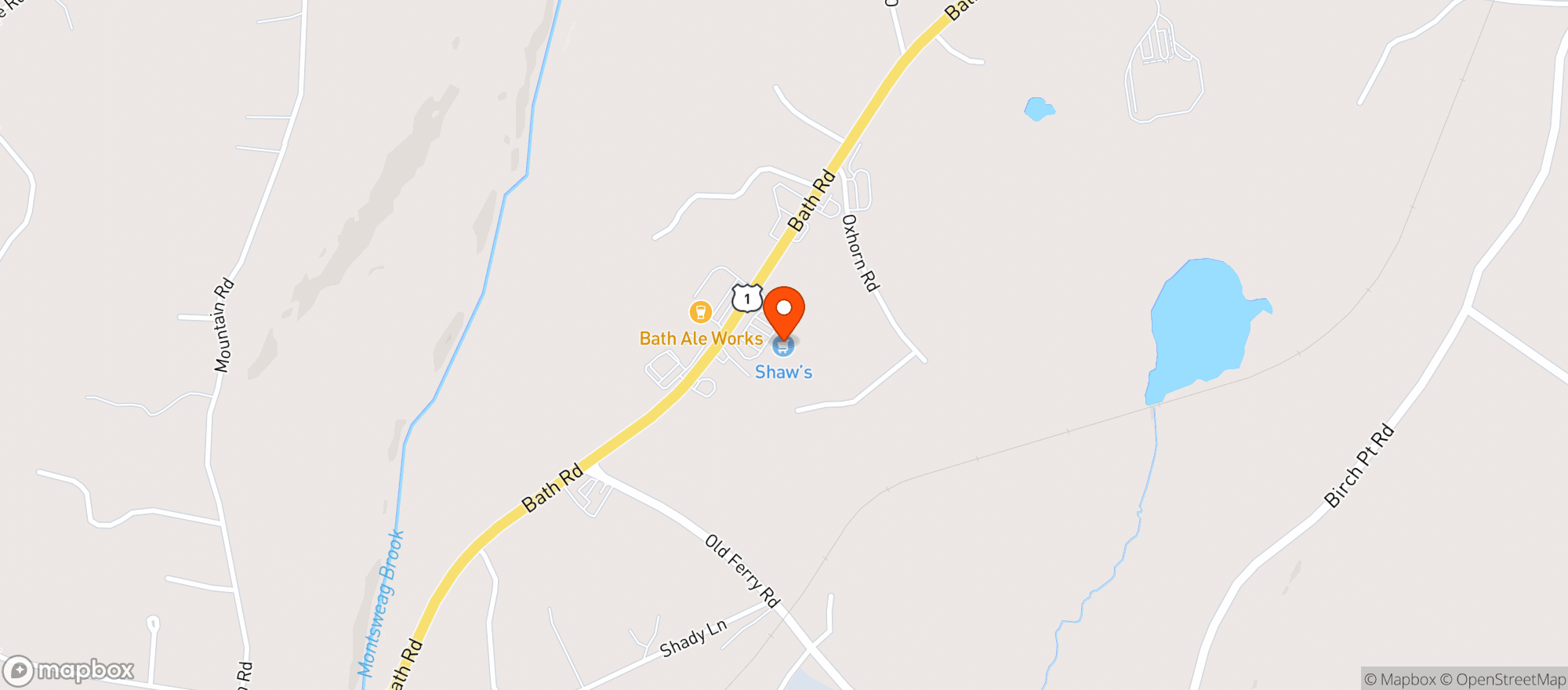 Map showing Shaws - 01609 - Wiscasset