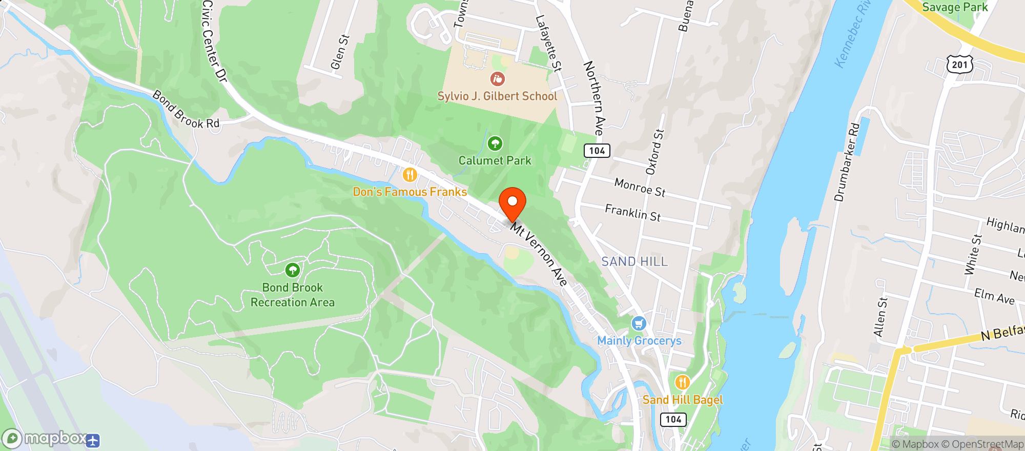 Map showing COLLEGE CARRY OUT