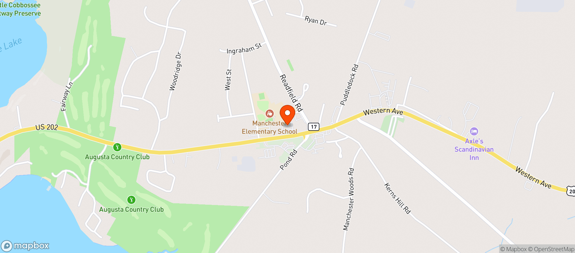Map showing Walgreens #17990