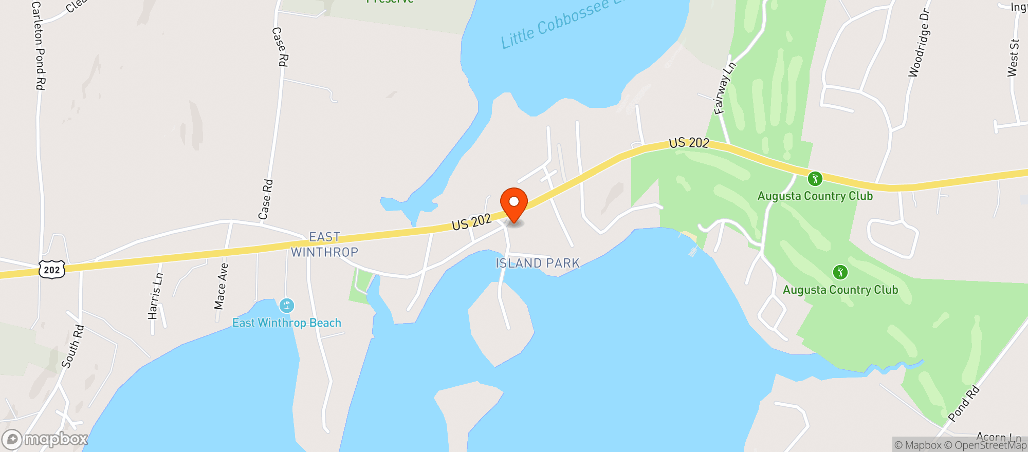 Map showing White Duck Brew Pub
