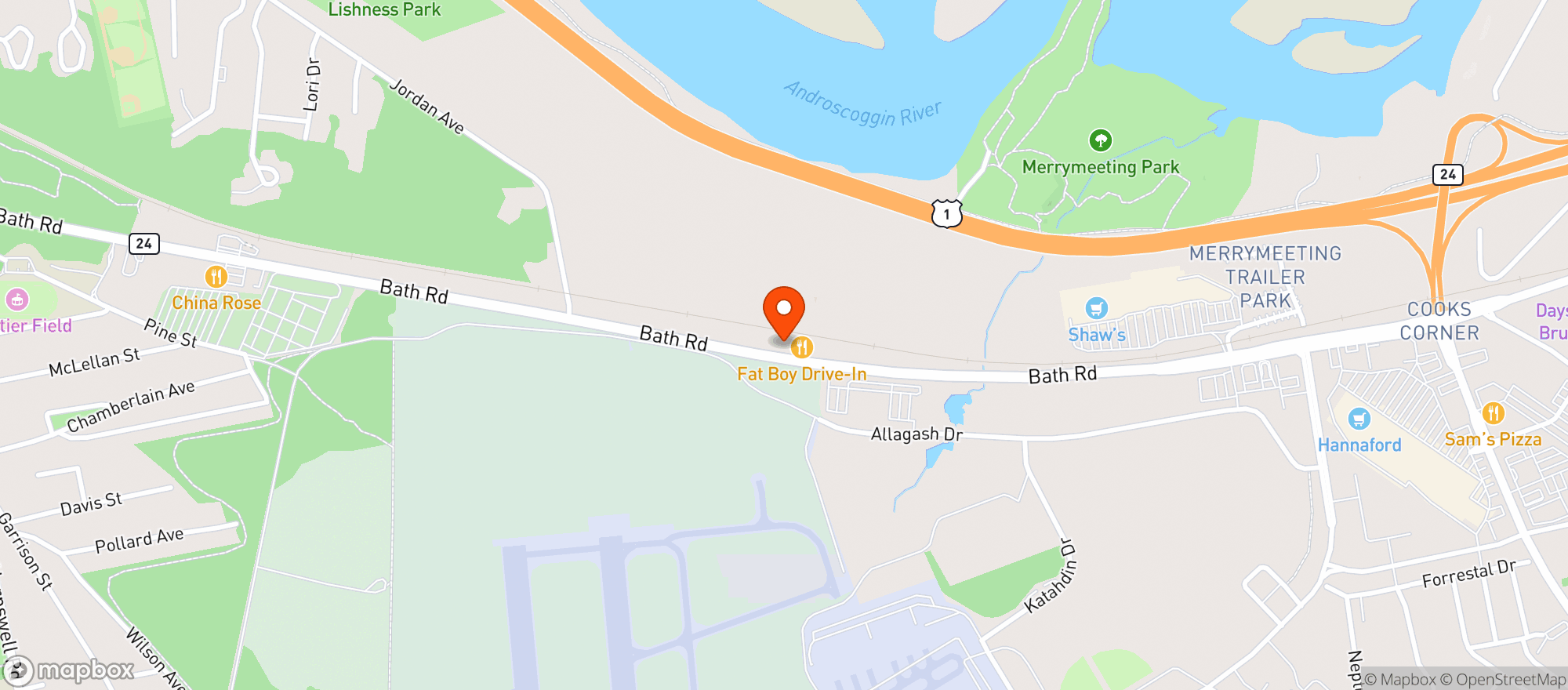Map showing Cousins Beverage