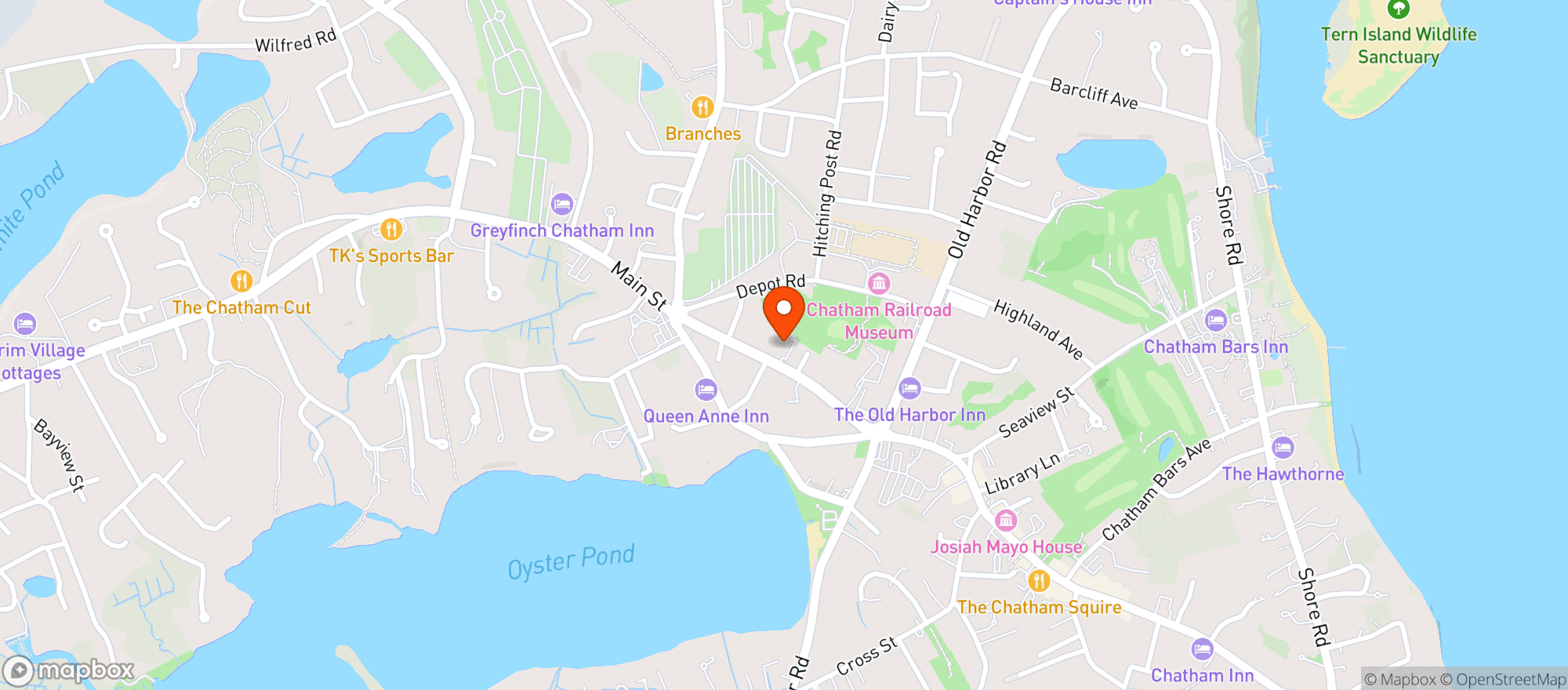 Map showing Chatham Liquors