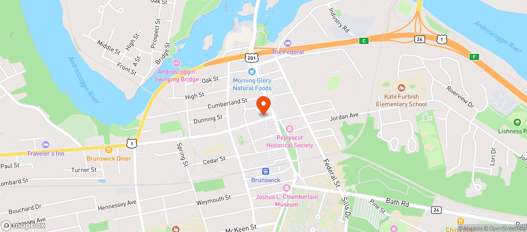 Map showing Vessel & Vine Bar