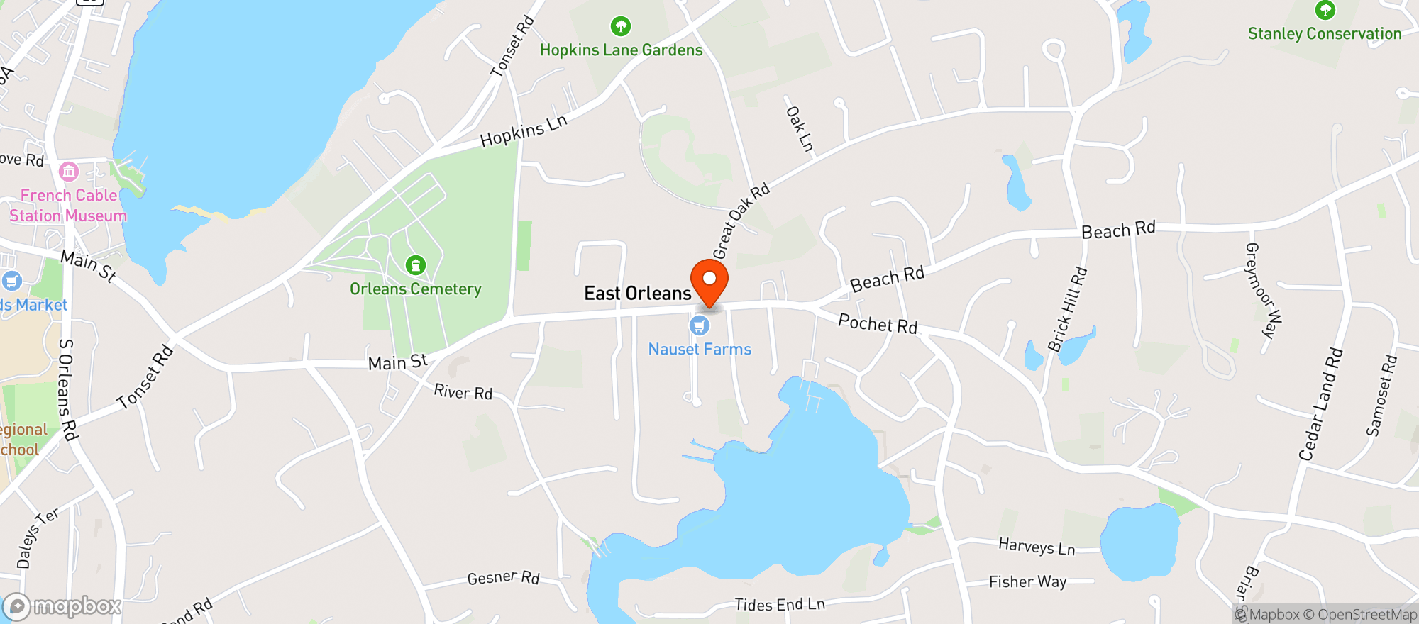 Map showing Nauset Farms
