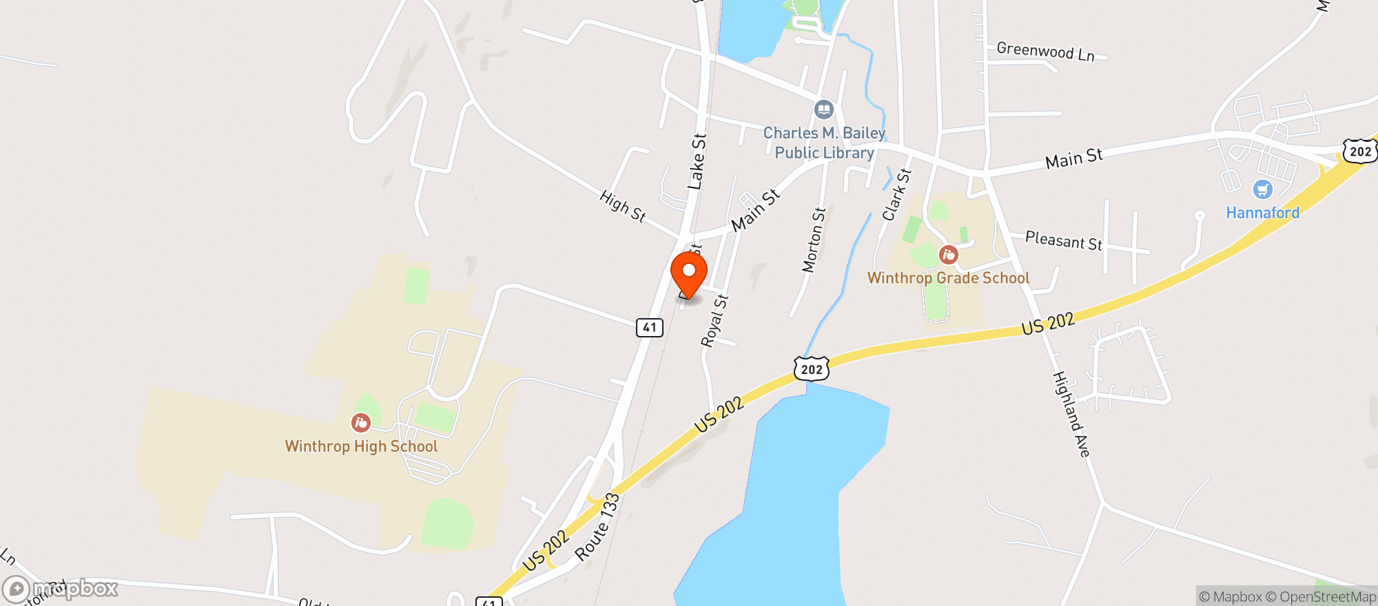 Map showing Ted's Trackside Grill*