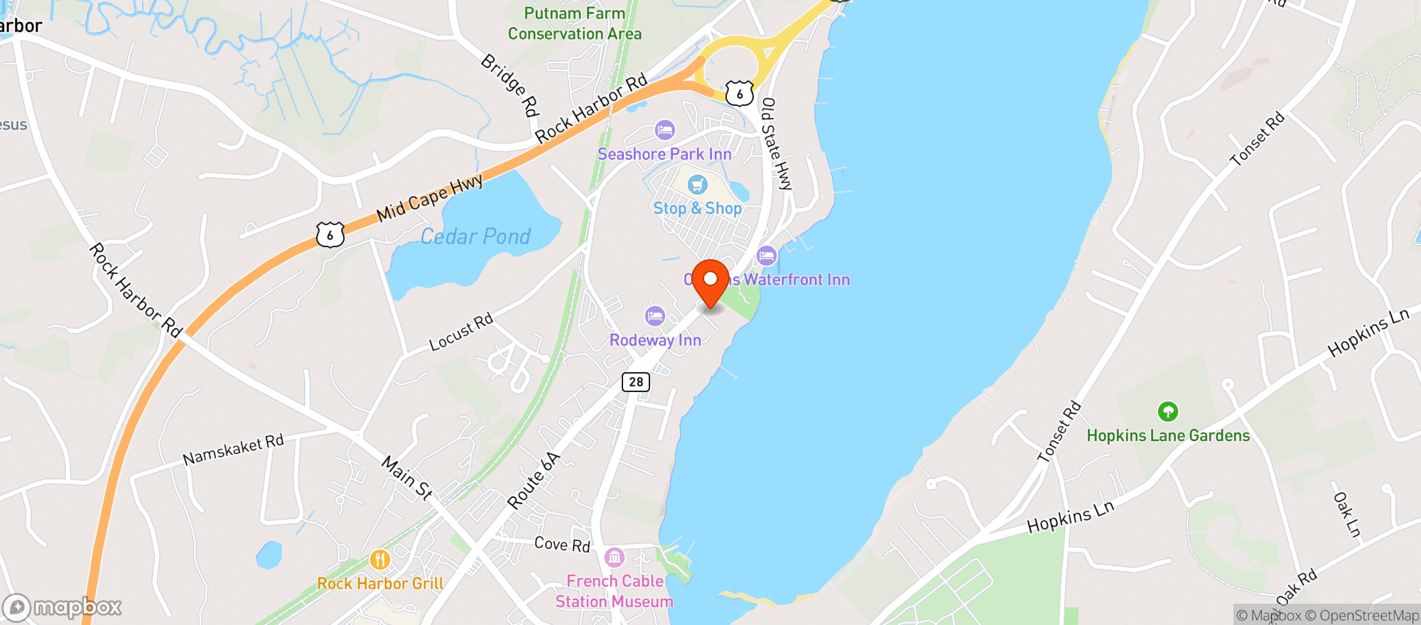 Map showing EMBER GARDENS - ORLEANS