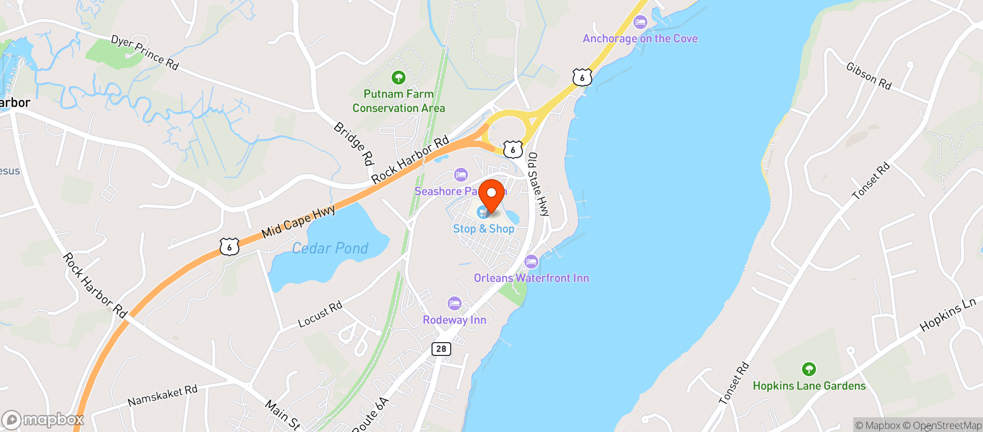 Map showing Stop & Shop - 0064 - Orleans