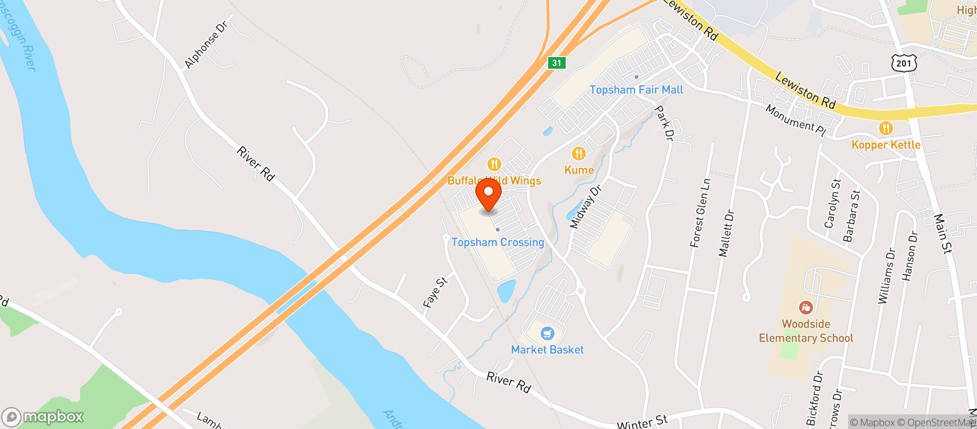 Map showing Target Store