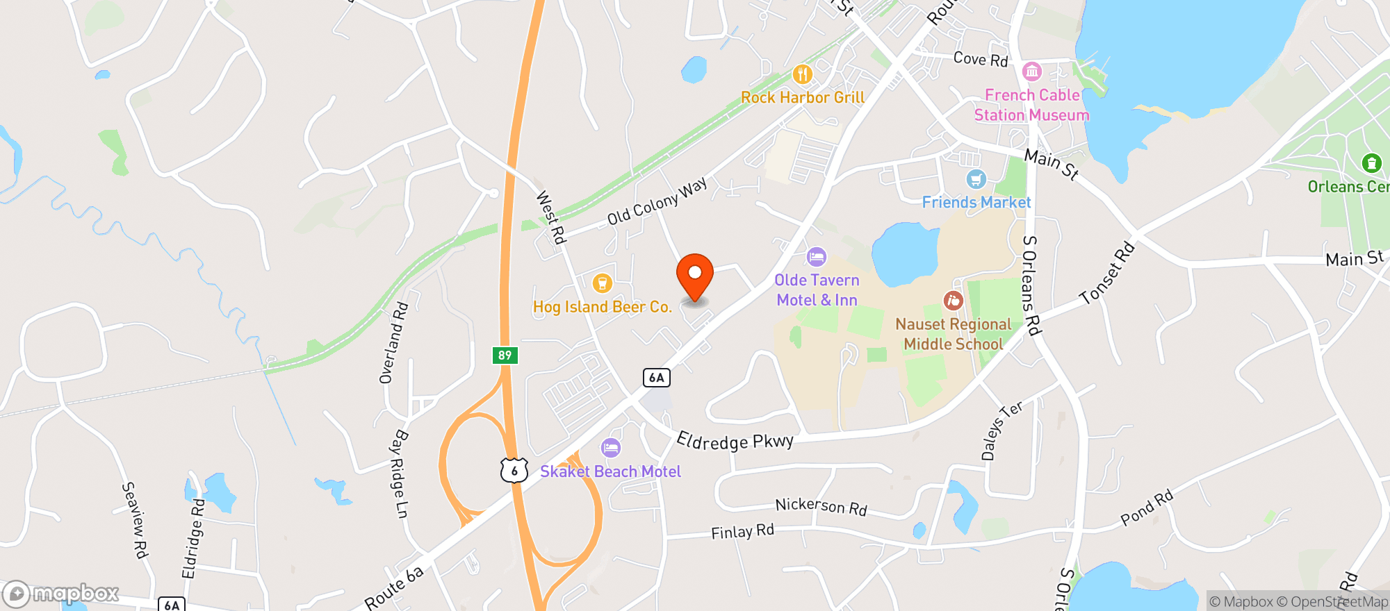 Map showing Fuller's Package