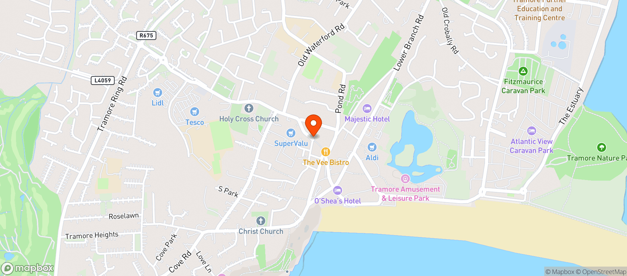 Map showing Cass & Co