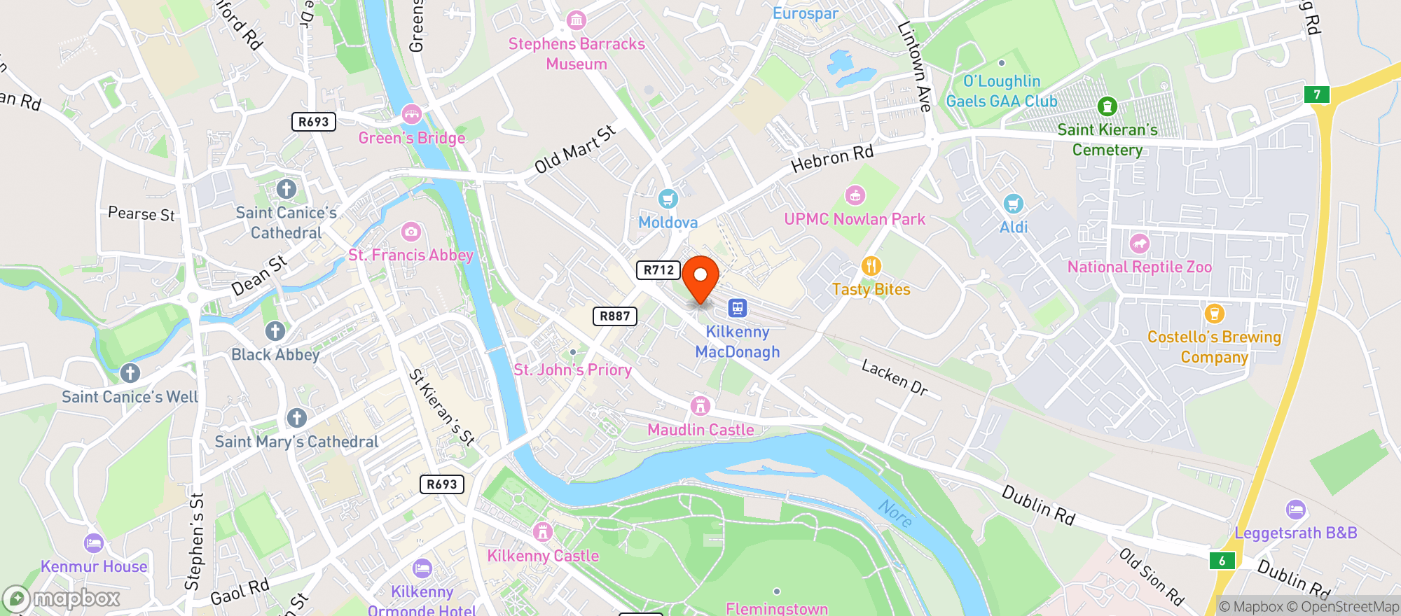 Map showing Dunnes Stores