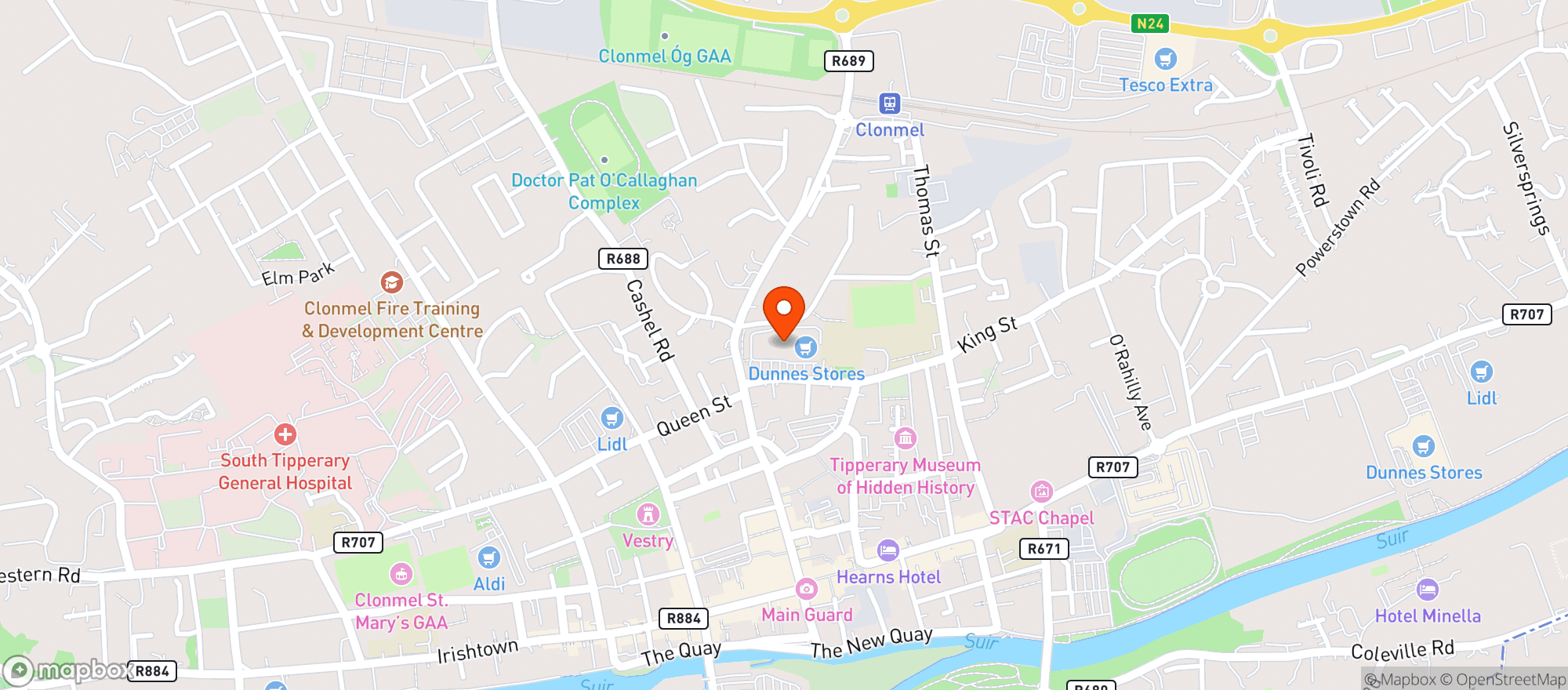 Map showing Dunnes Stores