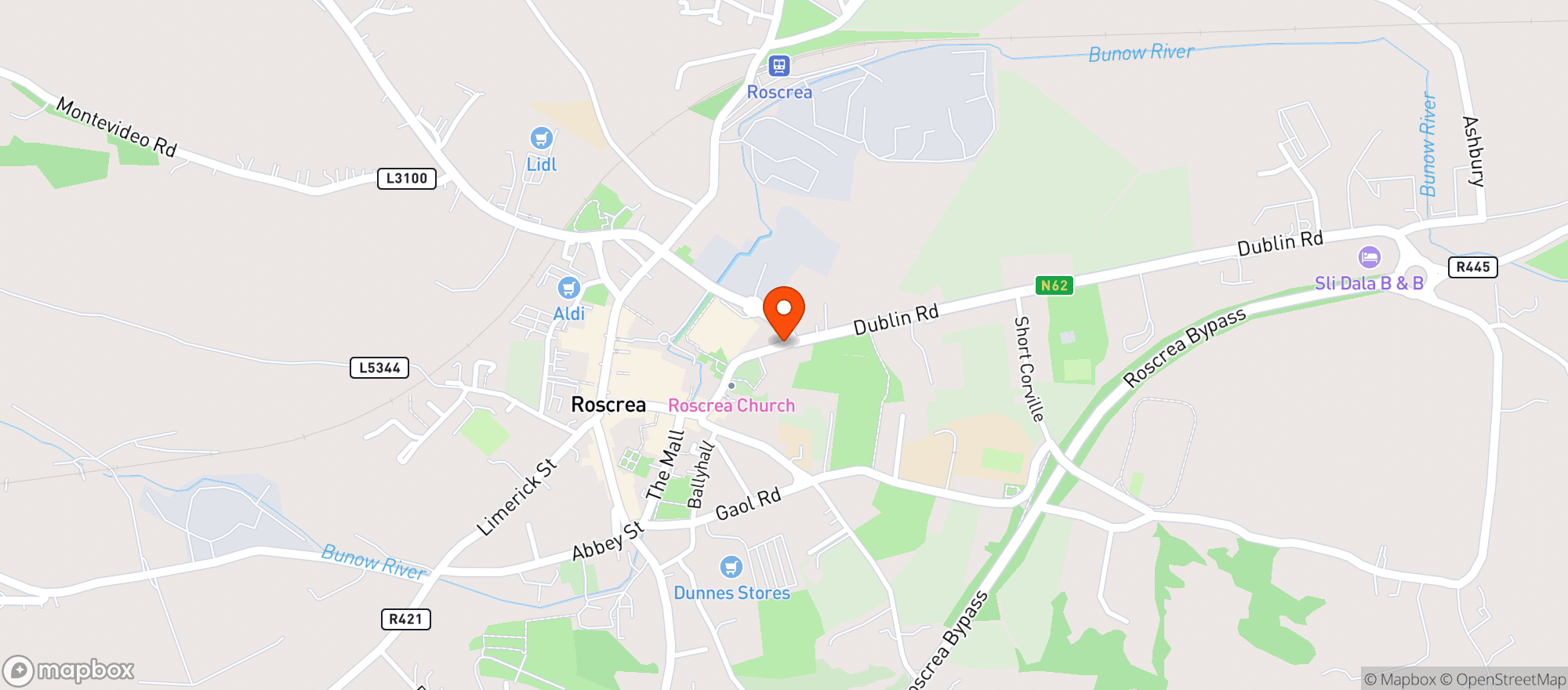 Map showing Dunnes Stores